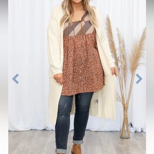 Chic Soul 3x Spreading the Word Cardigan, Cream